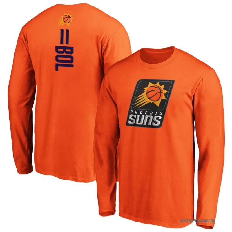Bol Bol Men's Orange Phoenix Suns Backer Long Sleeve T-Shirt