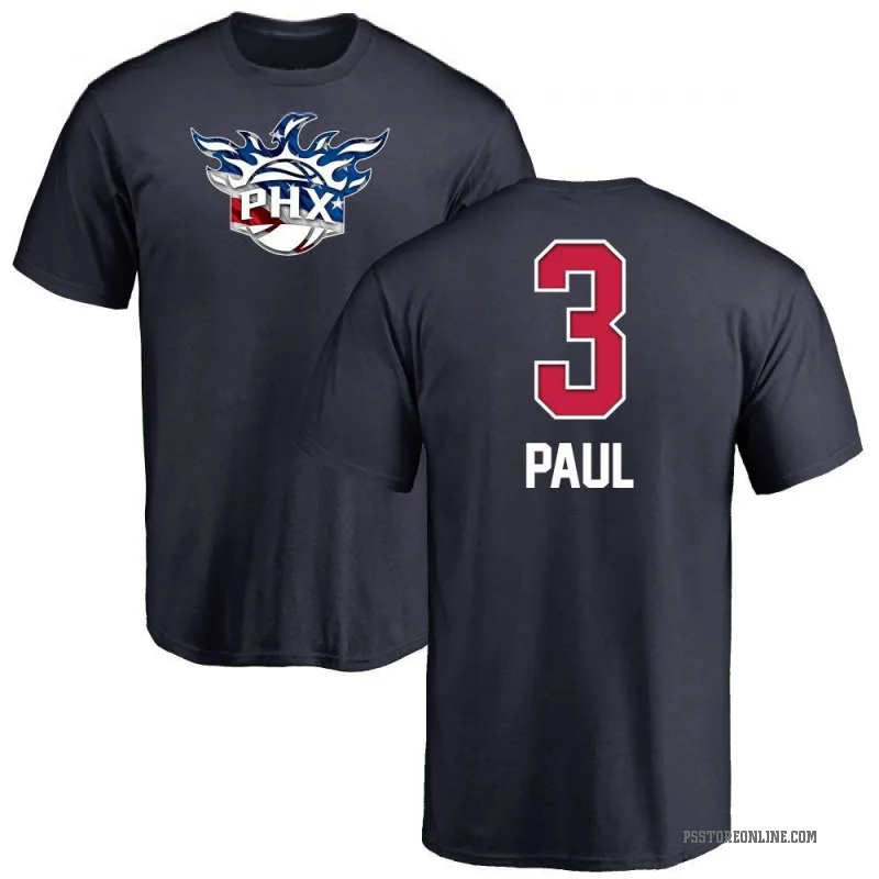 Chris Paul Men's Navy Phoenix Suns Name and Number Banner Wave T-Shirt