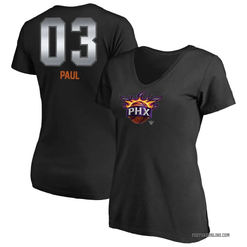 Chris Paul Women's Black Phoenix Suns Midnight Mascot T-Shirt