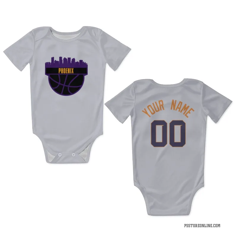 Custom  White Phoenix Suns    Newborn & Infant Bodysuit