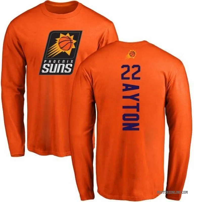 Deandre Ayton Men's Orange Phoenix Suns Backer Long Sleeve T-Shirt