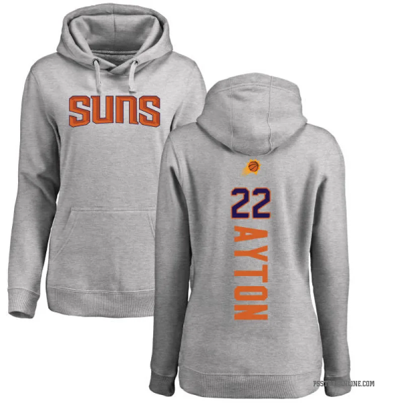 Deandre Ayton Women's Phoenix Suns Branded Ash Backer Pullover Hoodie