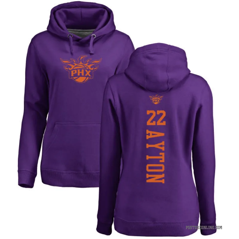 Deandre Ayton Women's Purple Phoenix Suns Branded One Color Backer Pullover Hoodie