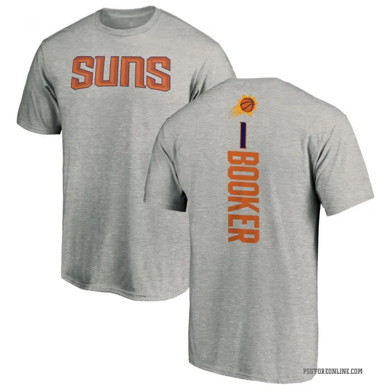 Devin Booker Men's Phoenix Suns Ash Backer T-Shirt