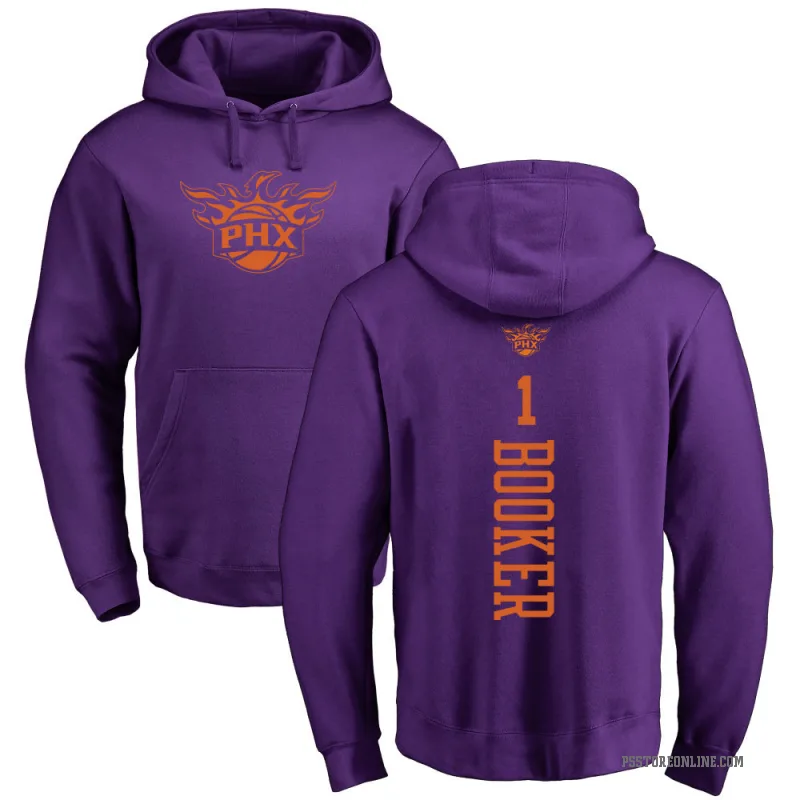 Devin Booker Men's Purple Phoenix Suns Branded One Color Backer Pullover Hoodie