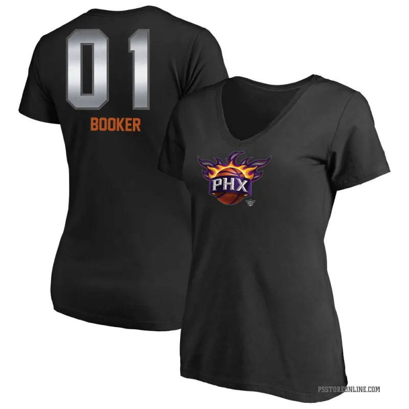 Devin Booker Women's Black Phoenix Suns Midnight Mascot T-Shirt