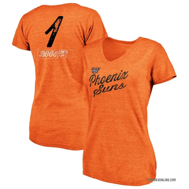 Devin Booker Women's Orange Phoenix Suns Sideline V-Neck T-Shirt