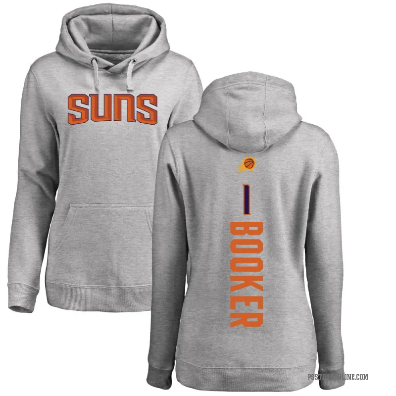 Devin Booker Women's Phoenix Suns Branded Ash Backer Pullover Hoodie