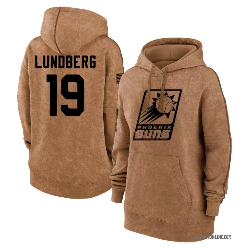 Gabriel Lundberg Women's Brown Phoenix Suns 2023 Salute to Service Pullover Hoodie