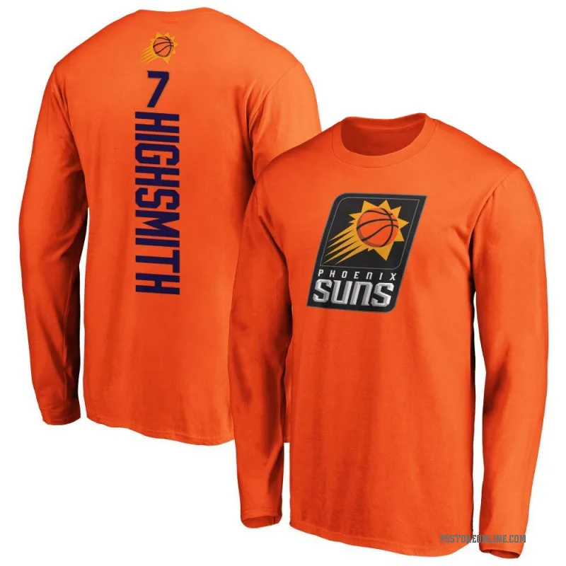 Haywood Highsmith Men's Orange Phoenix Suns Backer Long Sleeve T-Shirt