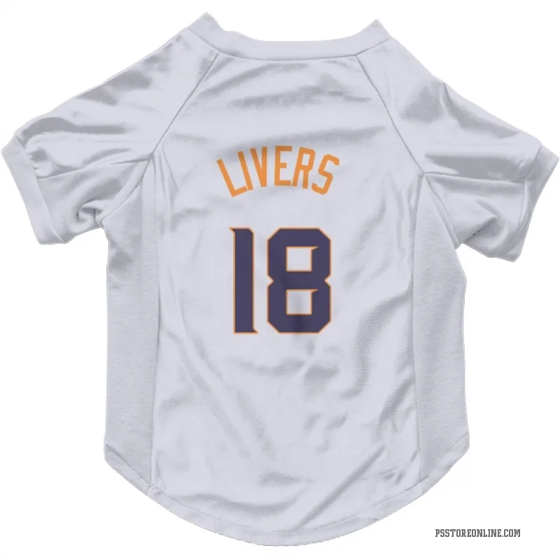 Isaiah Livers  White Phoenix Suns   Cat & Dog Pet Jersey
