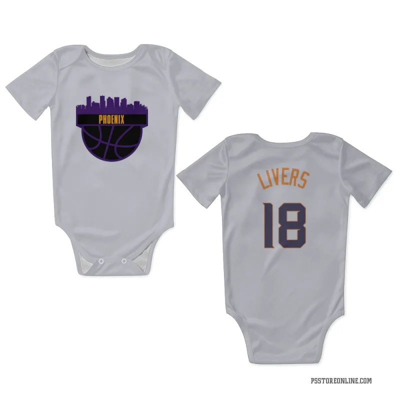 Isaiah Livers  White Phoenix Suns   Newborn & Infant Bodysuit