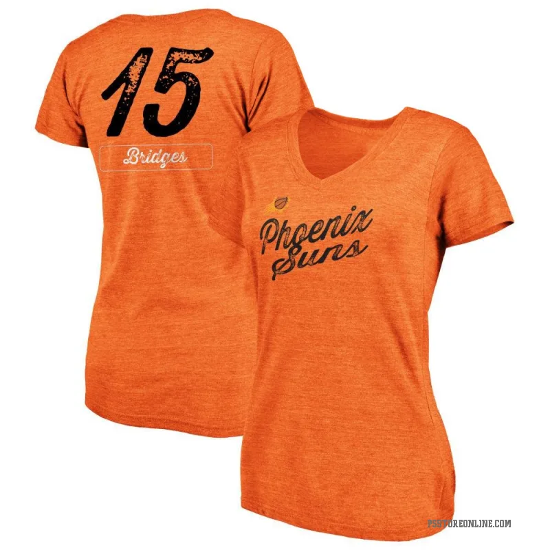 Jalen Bridges Women's Orange Phoenix Suns Sideline V-Neck T-Shirt