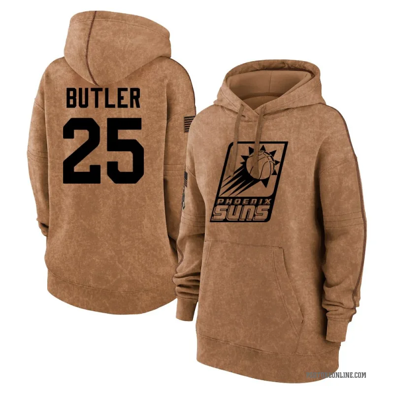 Jared Butler Women's Brown Phoenix Suns 2023 Salute to Service Pullover Hoodie