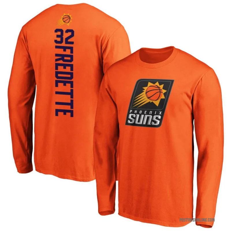 Jimmer Fredette Men's Orange Phoenix Suns Backer Long Sleeve T-Shirt