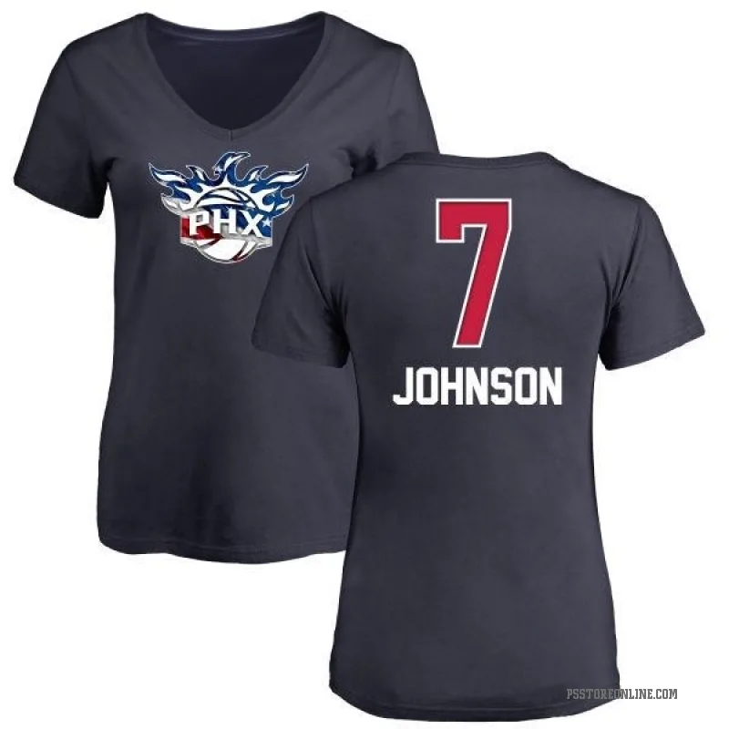 Kevin Johnson Women's Navy Phoenix Suns Name and Number Banner Wave V-Neck T-Shirt