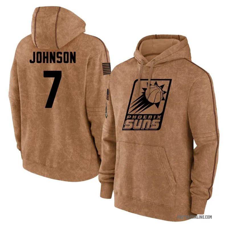 Kevin Johnson Youth Brown Phoenix Suns 2023 Salute to Service Club Pullover Hoodie