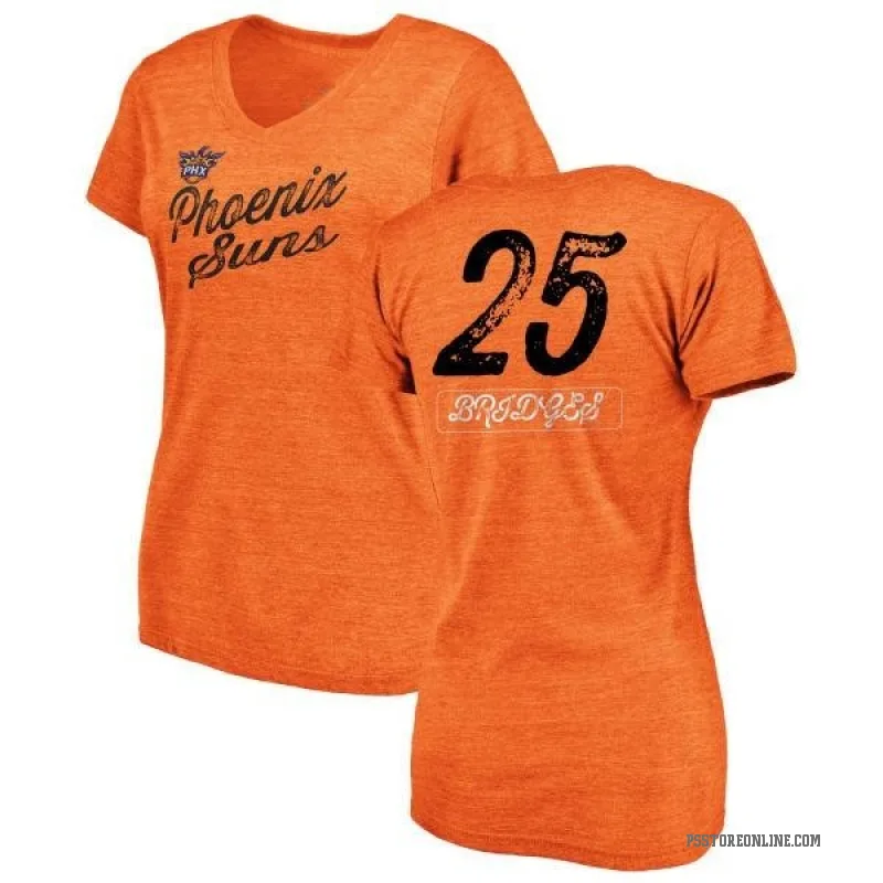 Mikal Bridges Women's Orange Phoenix Suns Sideline V-Neck T-Shirt