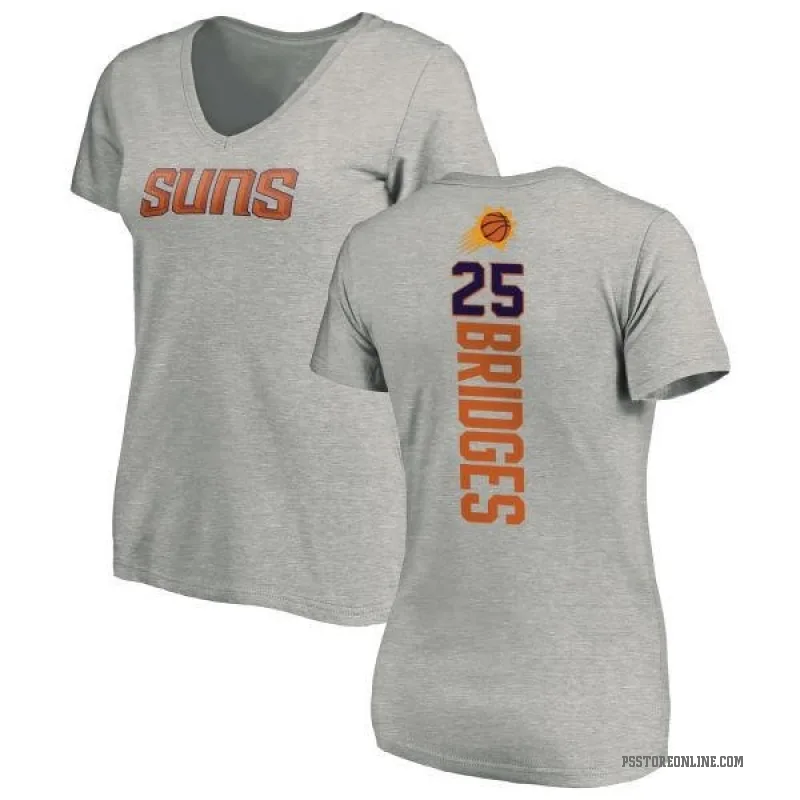 Mikal Bridges Women's Phoenix Suns Ash Backer T-Shirt