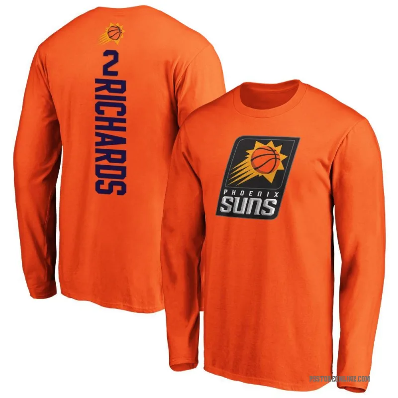 Nick Richards Men's Orange Phoenix Suns Backer Long Sleeve T-Shirt