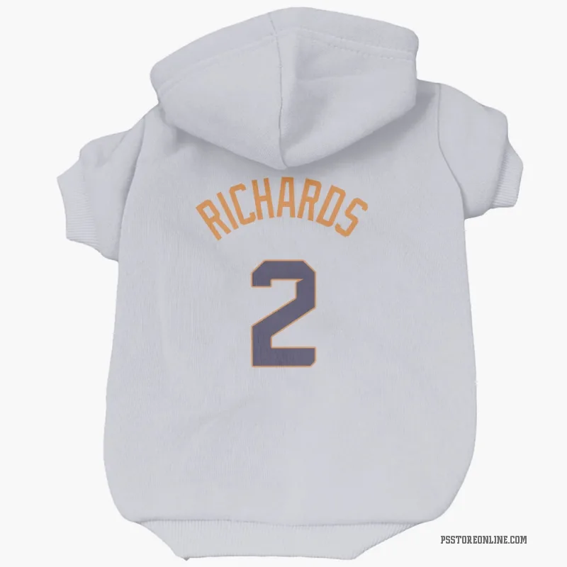 Nick Richards  White Phoenix Suns   Cat & Dog Pet Hoodie