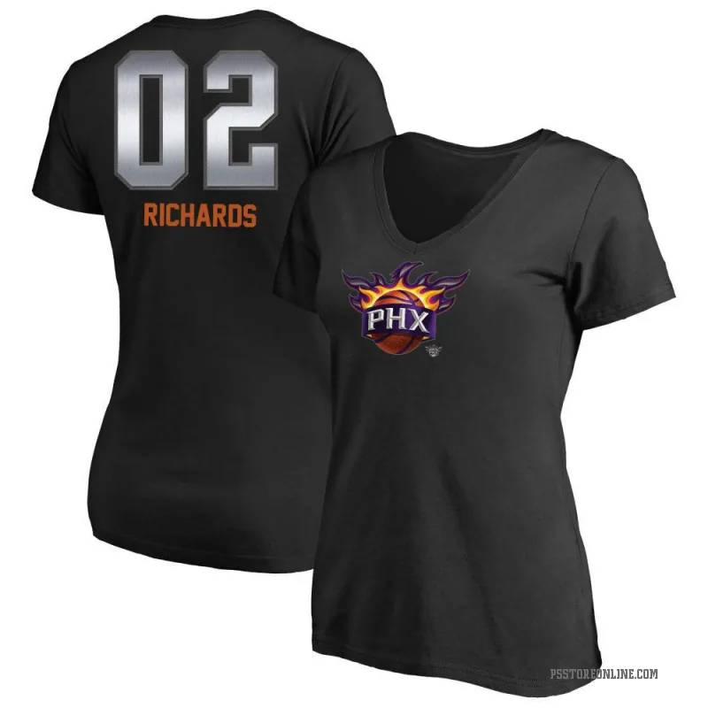 Nick Richards Women's Black Phoenix Suns Midnight Mascot T-Shirt