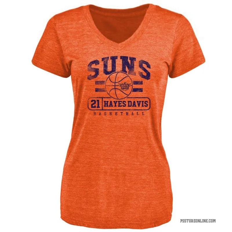 Nigel Hayes-Davis Women's Orange Phoenix Suns Baseline T-Shirt