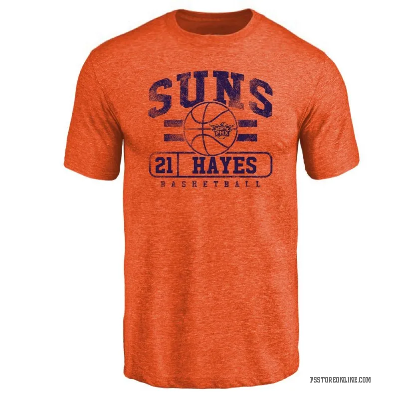 Nigel Hayes Men's Orange Phoenix Suns Baseline T-Shirt