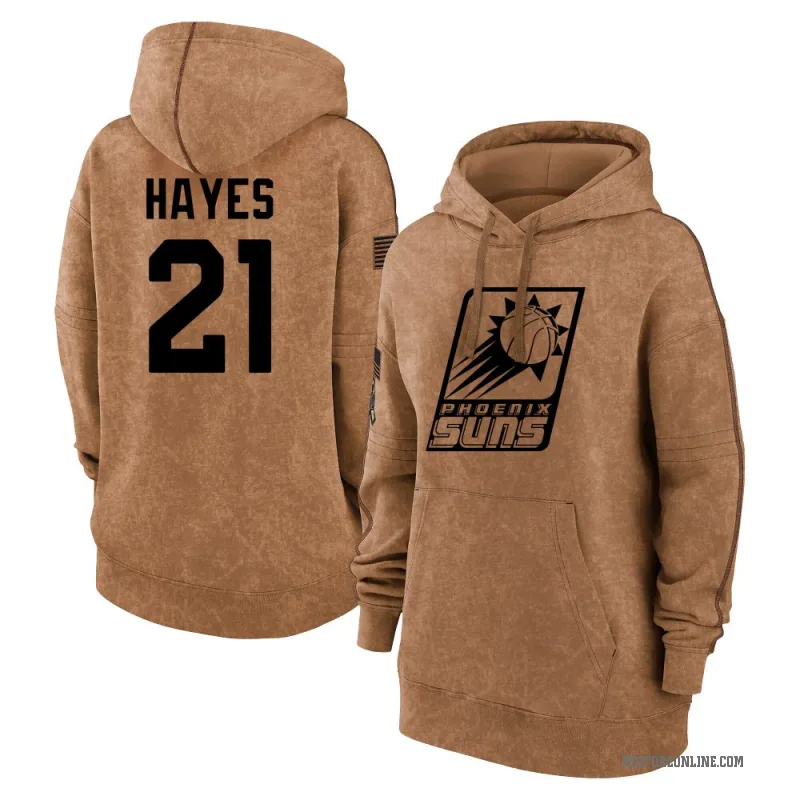 Nigel Hayes Women's Brown Phoenix Suns 2023 Salute to Service Pullover Hoodie
