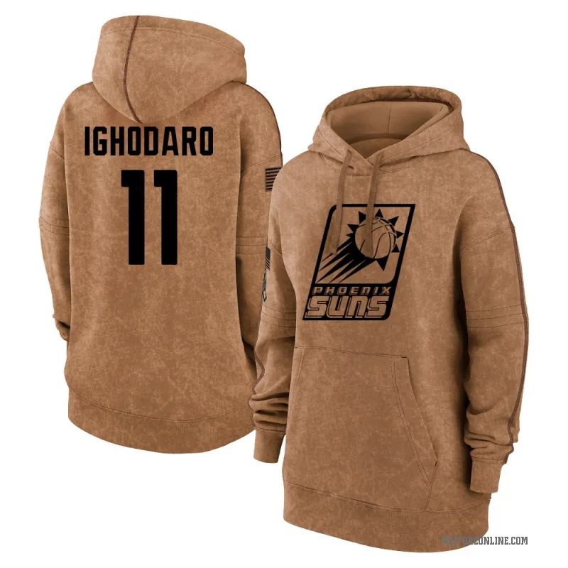 Oso Ighodaro Women's Brown Phoenix Suns 2023 Salute to Service Pullover Hoodie