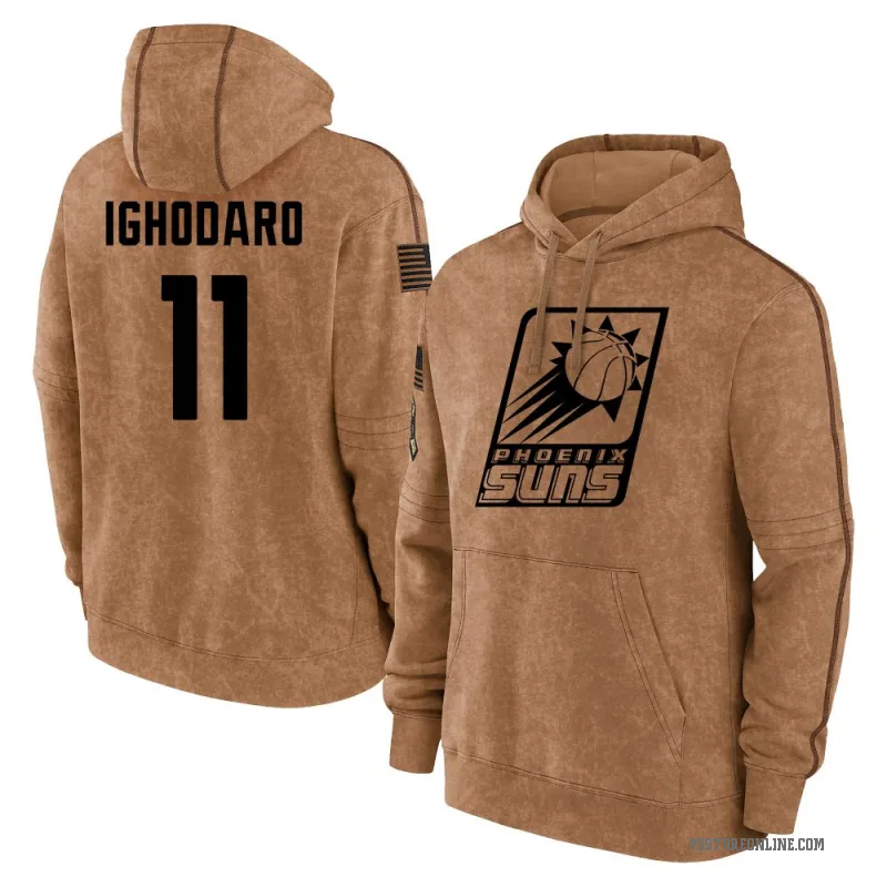 Oso Ighodaro Youth Brown Phoenix Suns 2023 Salute to Service Club Pullover Hoodie