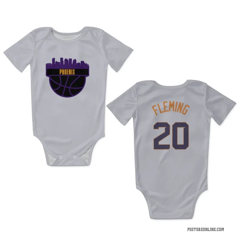 Rasheer Fleming  White Phoenix Suns   Newborn & Infant Bodysuit