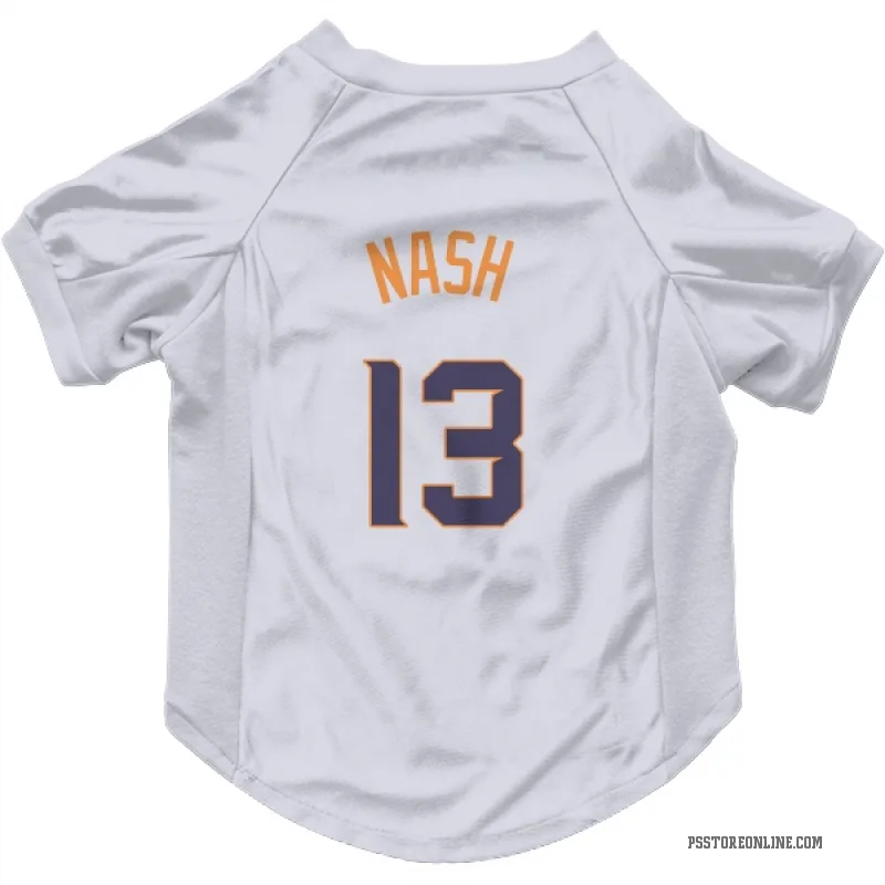 Steve Nash  White Phoenix Suns   Cat & Dog Pet Jersey