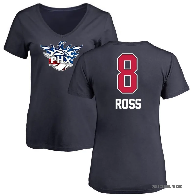 Terrence Ross Women's Navy Phoenix Suns Name and Number Banner Wave V-Neck T-Shirt